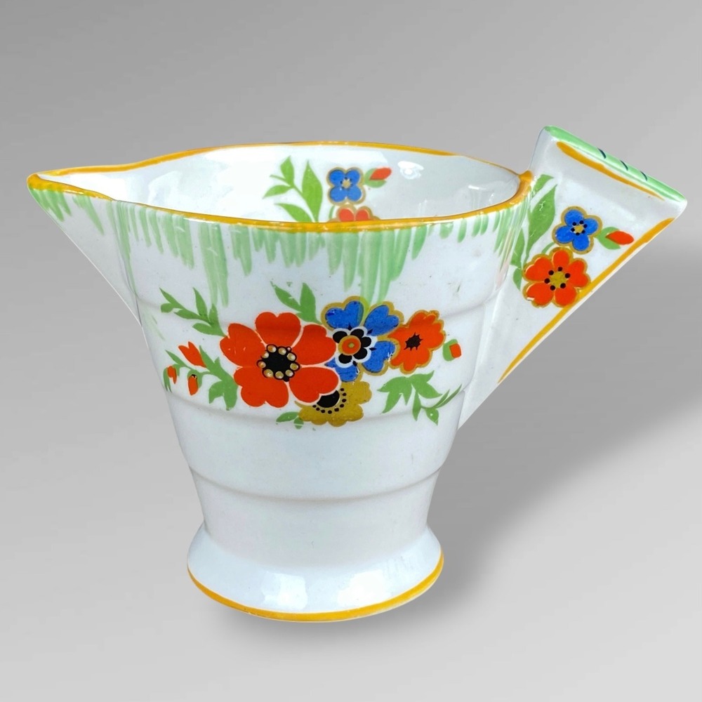 H&K Tunstall Floral Creamer Art Deco Made in England‎ 1930s